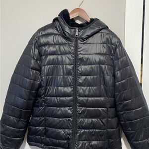 Andrew Marc Black Faux Fur Jacket